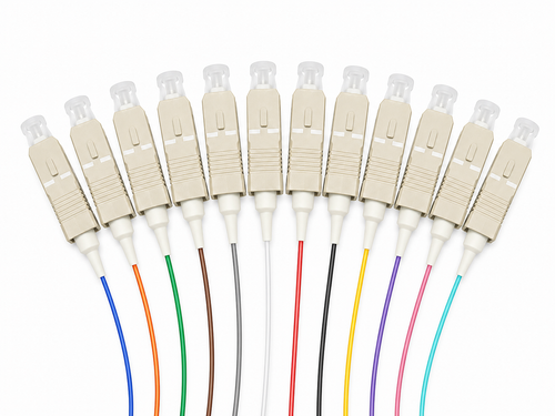 Bellcom 12-Count Fiber Optic Pigtail SC/UPC OM3 (PT-SUOM3-12C-1M)