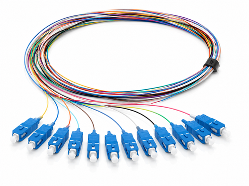 Bellcom 12-Count Fiber Optic Pigtail SC/UPC OS2 (PT-SUOS2-12C-1M)