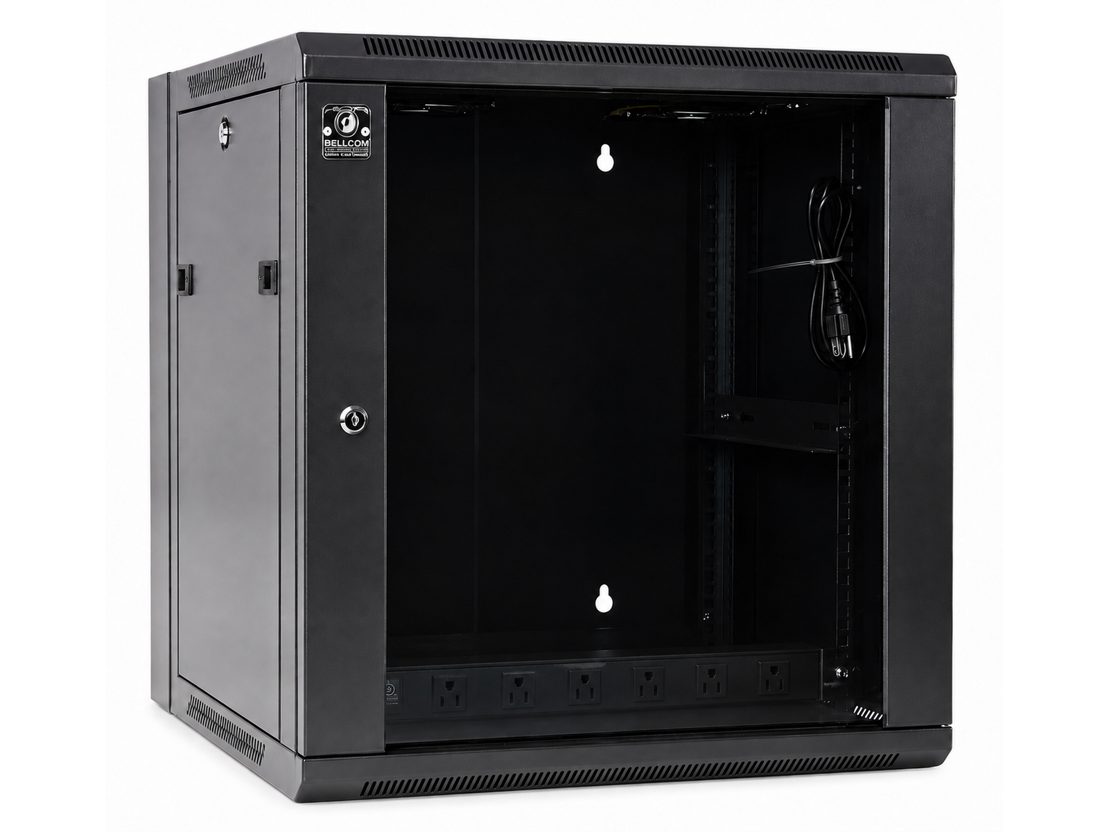 Bellcom 12U Double Section Wall Mount Cabinet (BWCD-12U-L)