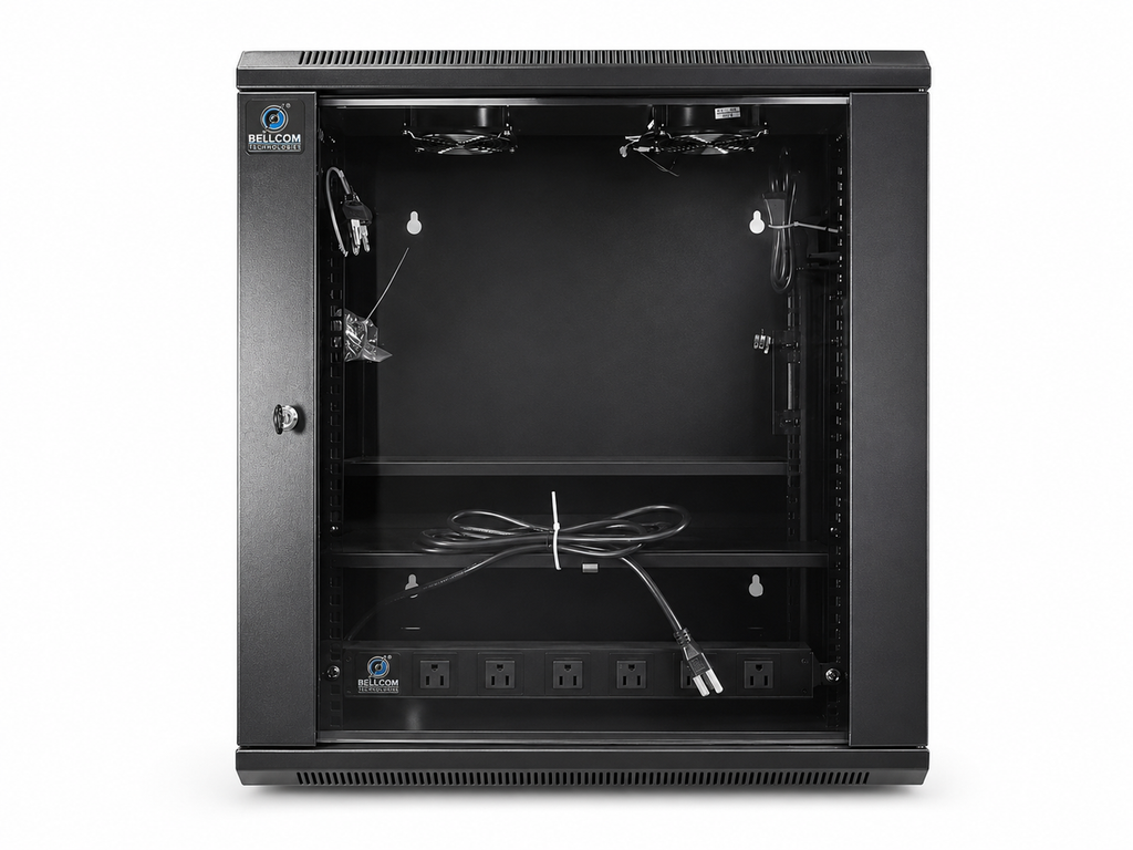 Bellcom 12U Double Section Wall Mount Cabinet (BWCD-12U-L)