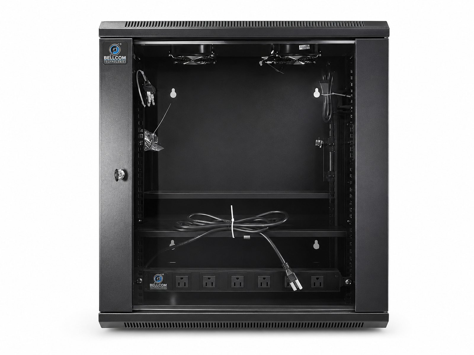 Bellcom 12U Double Section Wall Mount Cabinet (BWCD-12U-L)