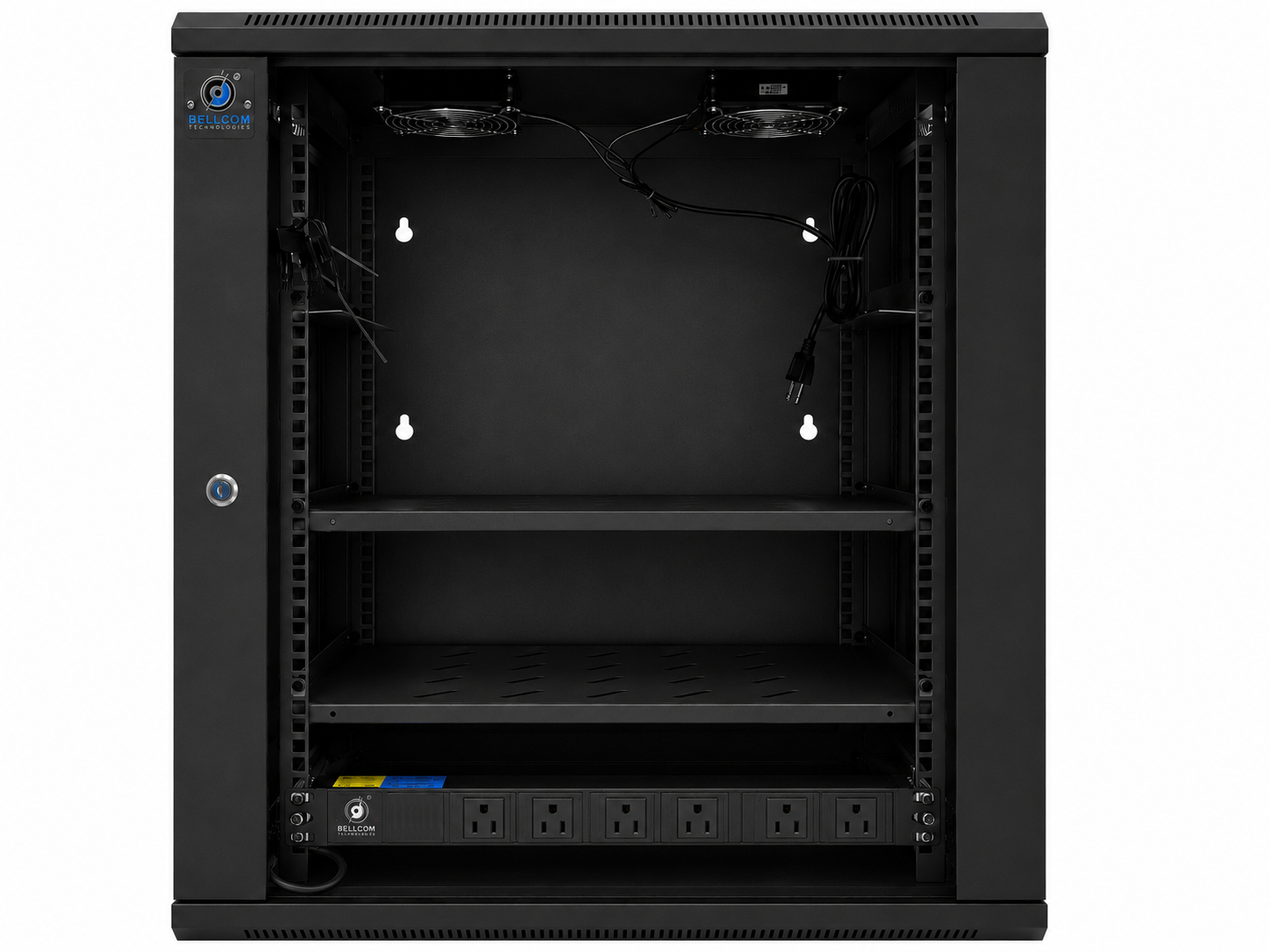 Bellcom 15U Double Section Wall Mount Cabinet (BWCD-15U-L)