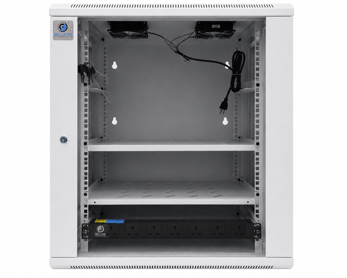 Bellcom 15U Double Section Wall Mount Cabinet (BWCD-15U-WL)