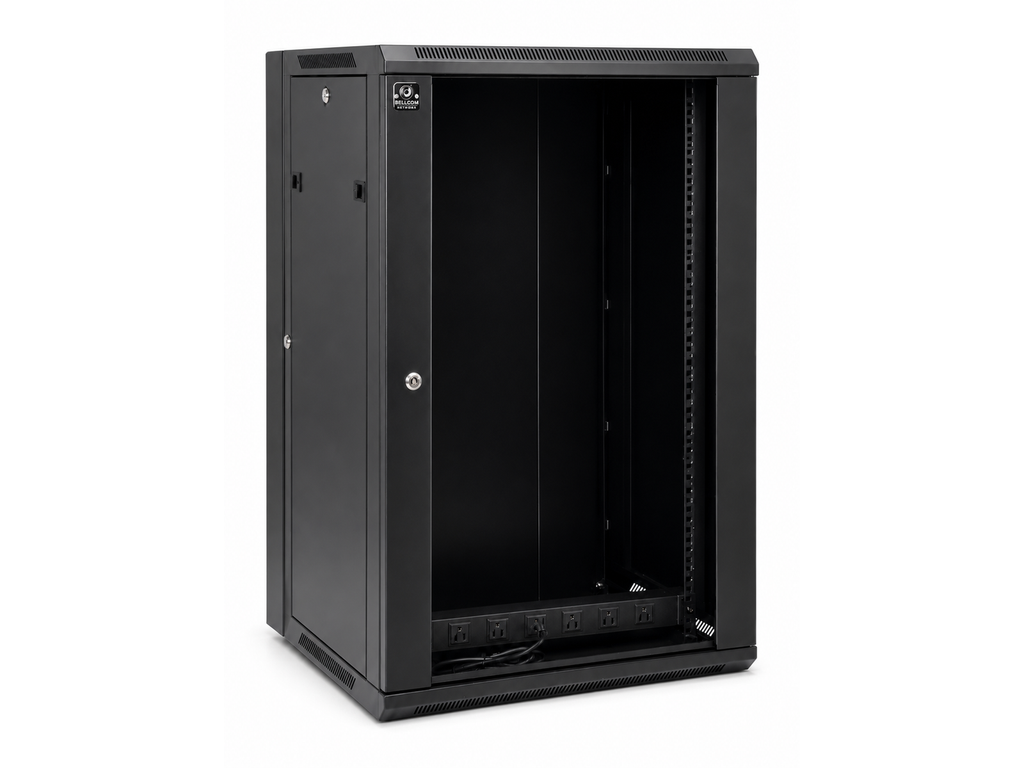 Bellcom 18U Double Section Wall Mount Cabinet (BWCD-18U-L)