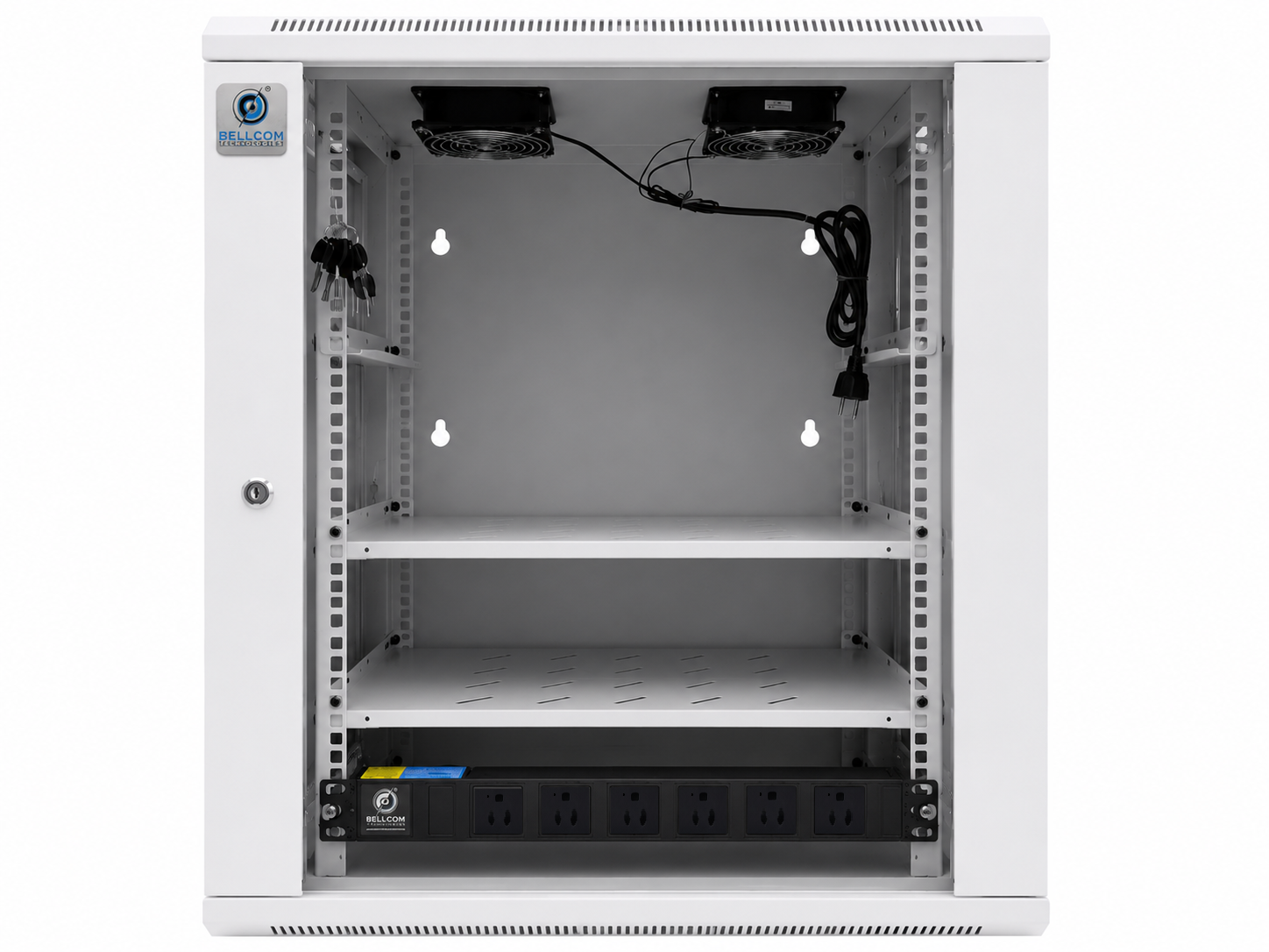 Bellcom 18U Double Section Wall Mount Cabinet (BWCD-18U-WL)