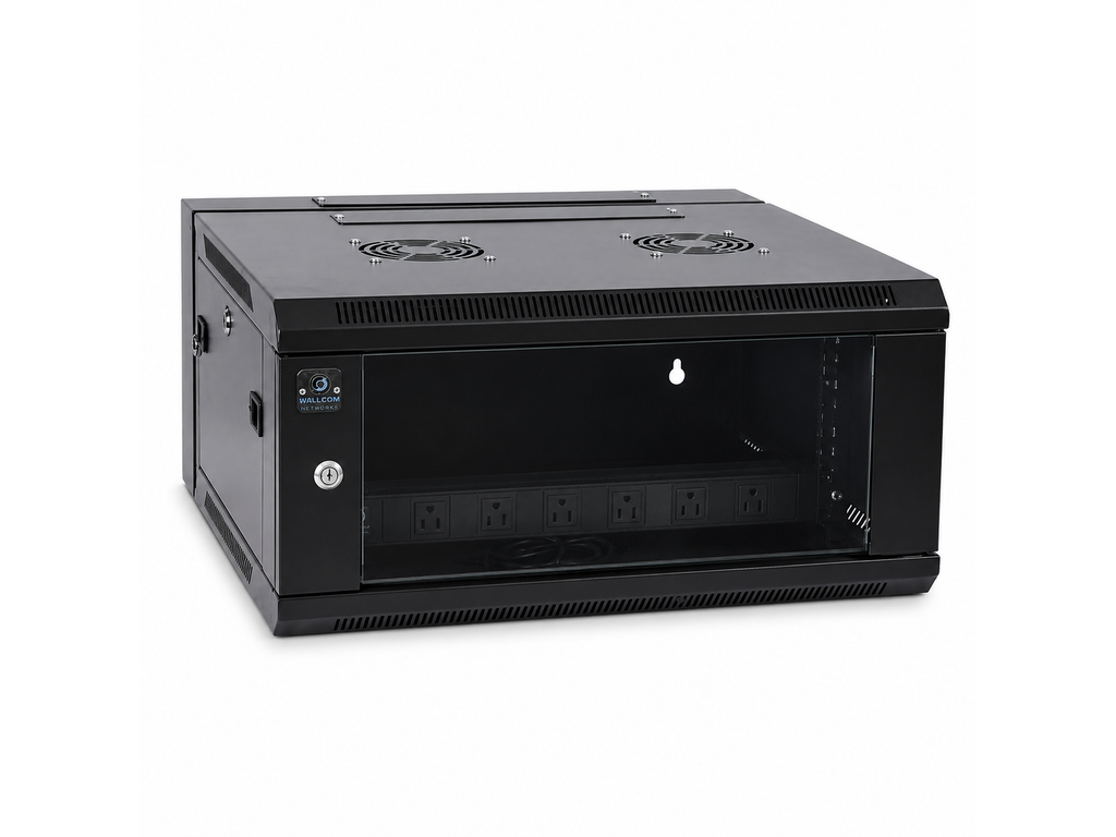 Bellcom 4U Double Section Wall Mount Cabinet (BWCD-4U-L)