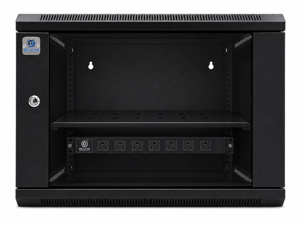 Bellcom 6U Double Section Wall Mount Cabinet (BWCD-6U-L)