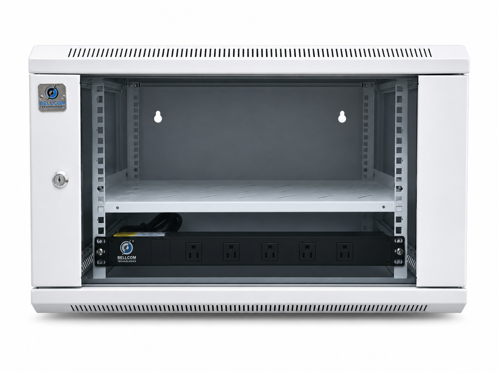 Bellcom 6U Double Section Wall Mount Cabinet (BWCD-6U-WL)