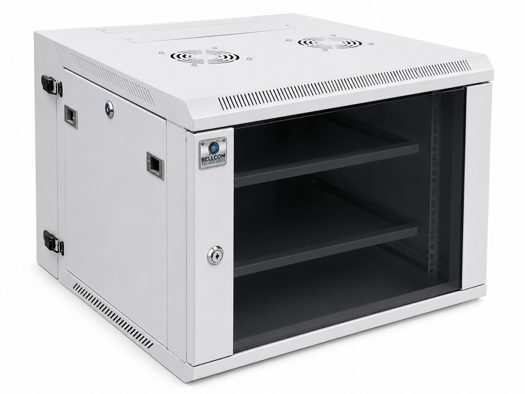 Bellcom 9U Double Section Wall Mount Cabinet (BWCD-9U-WL)