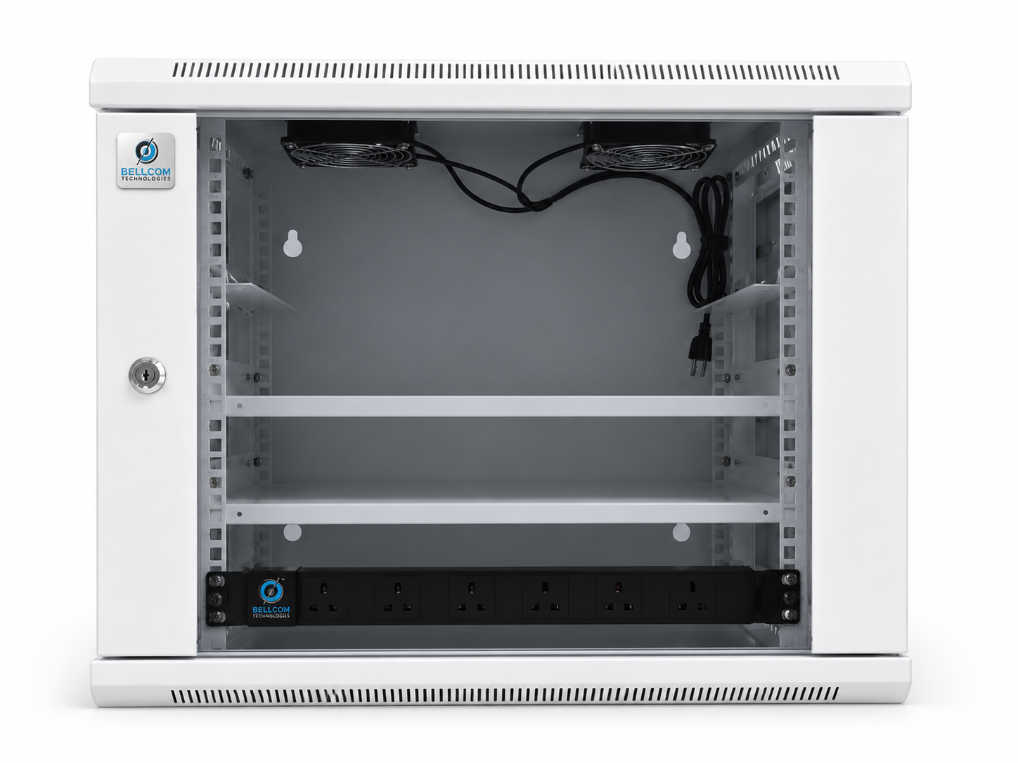 Bellcom 9U Double Section Wall Mount Cabinet (BWCD-9U-WL)